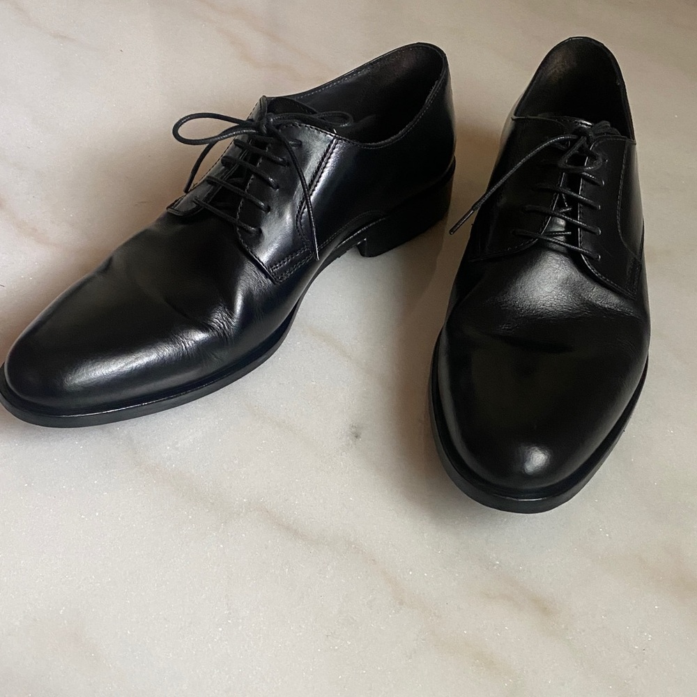 To Boot New York Adam Derrick “Ivins” Black Leather Oxford Shoes – Men’s 10